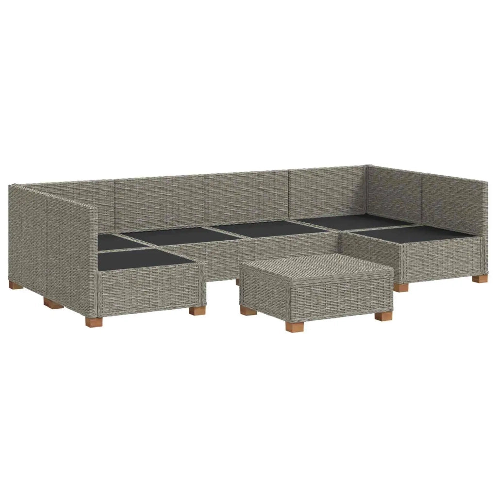 7 pz Set Lounge in Rattan con Cuscini GENDT Rattan naturale 3429869