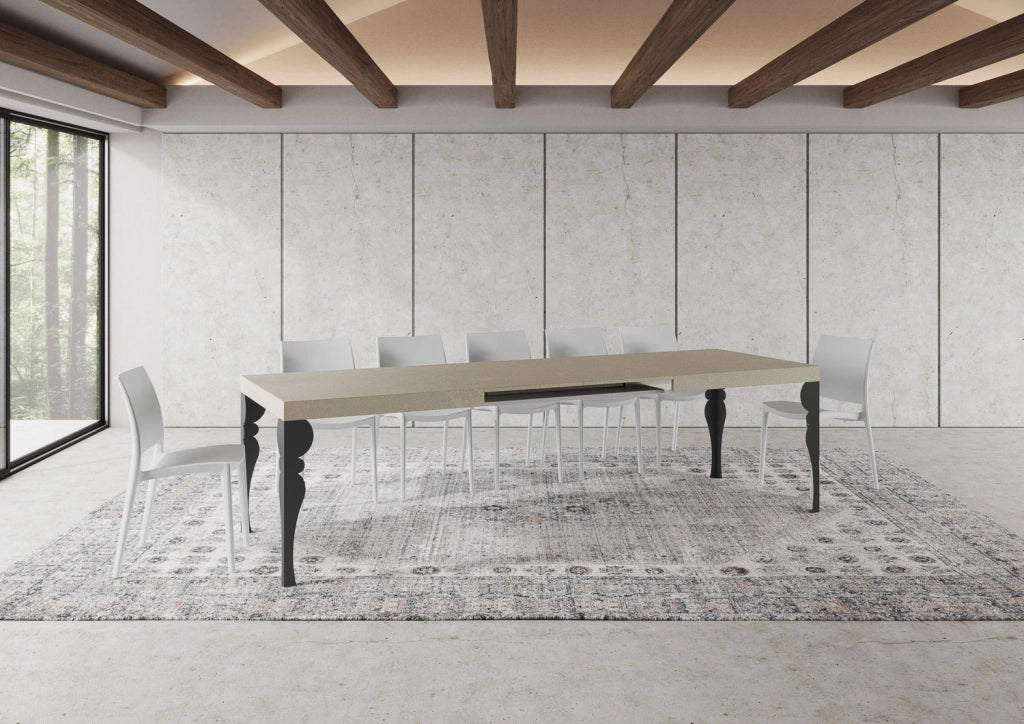 Tavolo Allungabile 180-440x90x77 cm Paxon Cashmere Telaio Antracite