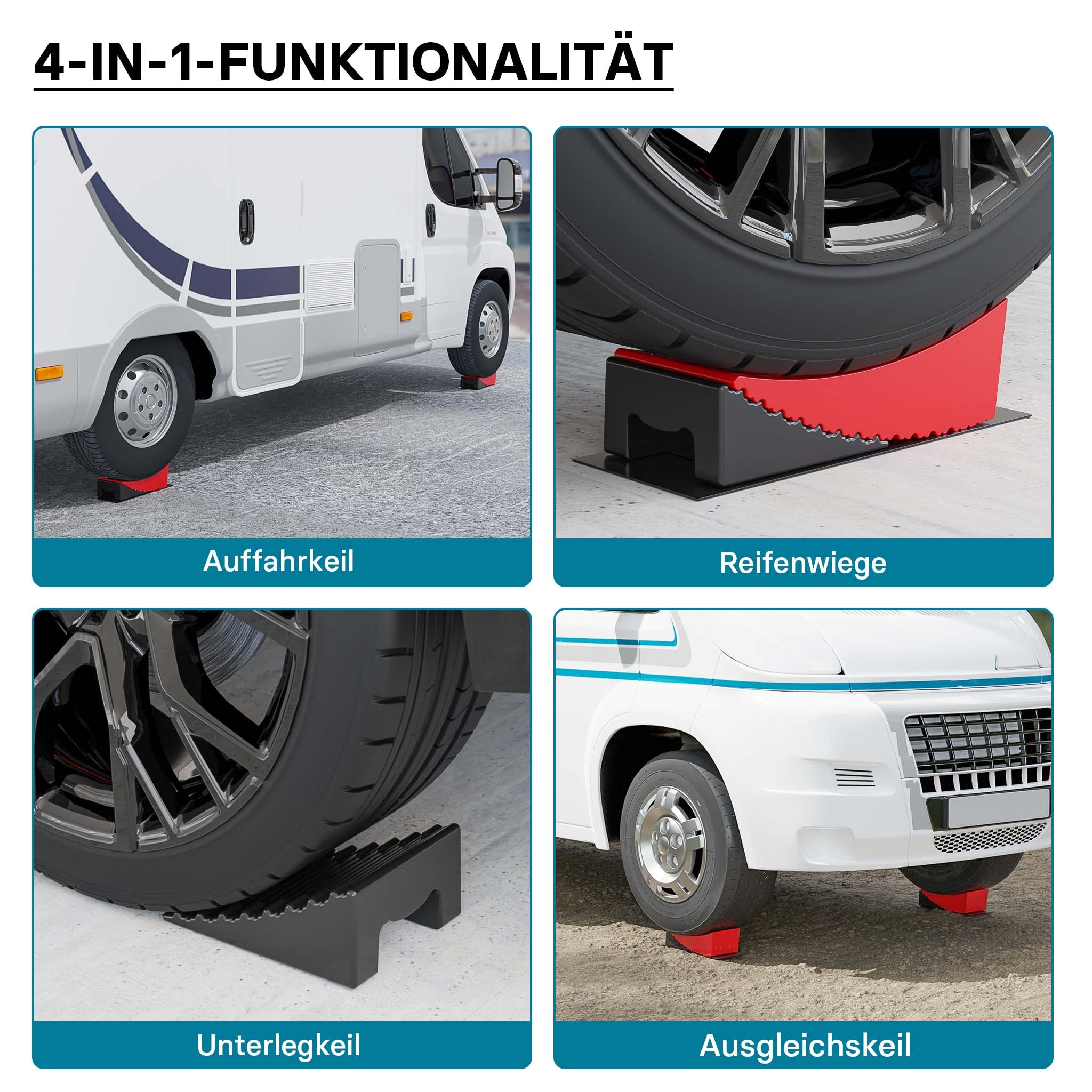 Cunei rotondi per camper con livella a bolla Livellatori per rimorchi