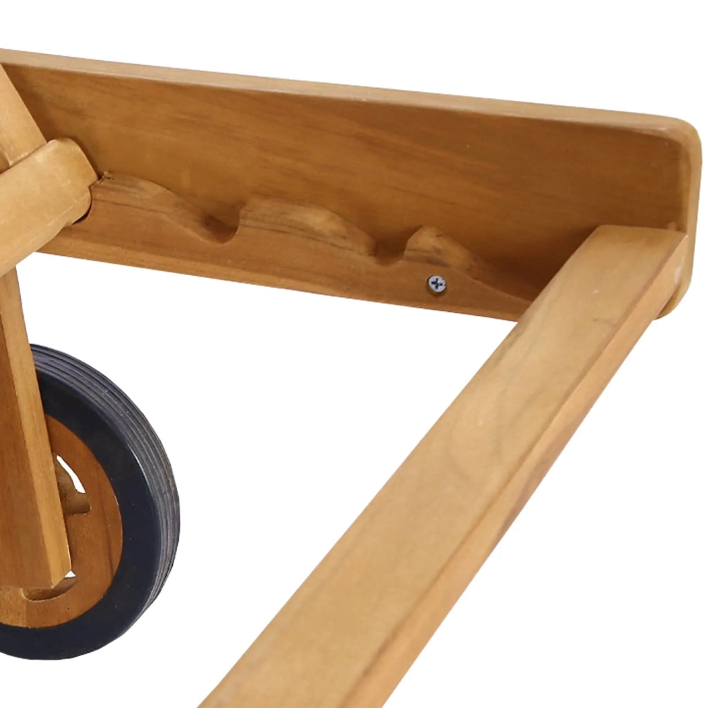 Lettino da sole Marrone Legno di teak solido
