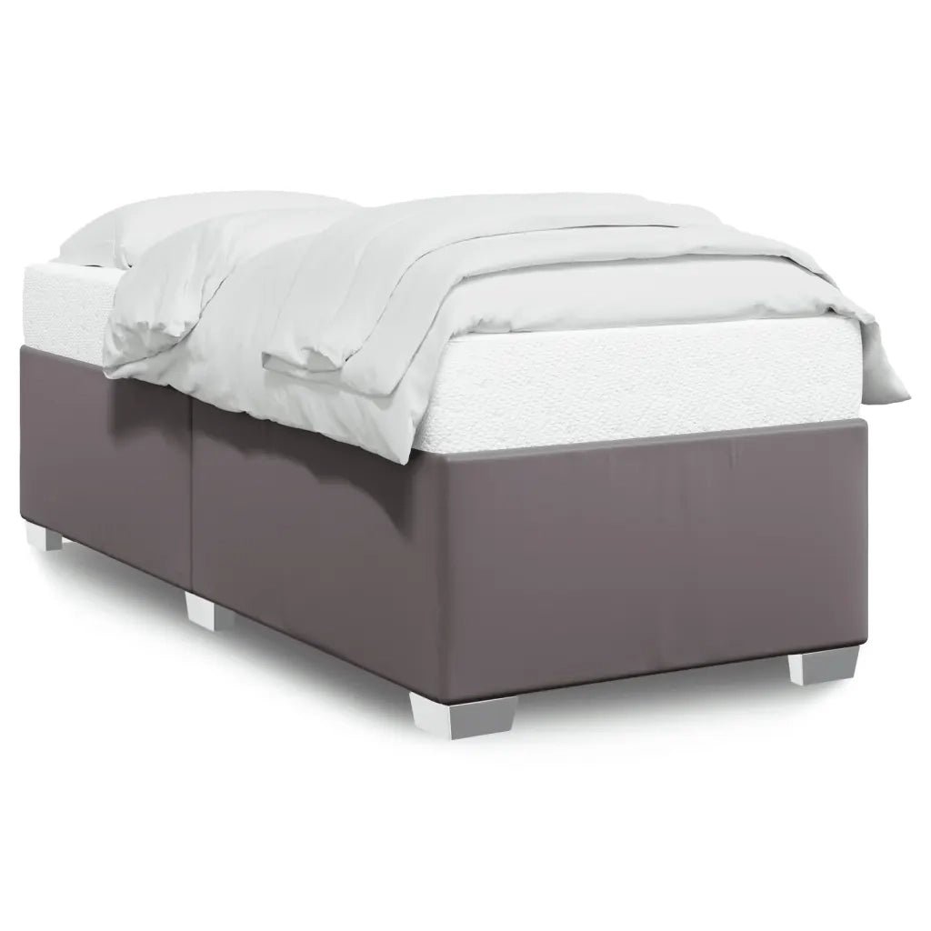 Giroletto-Struttura Letto Grigio 90x190 cm in Similpelle 842953
