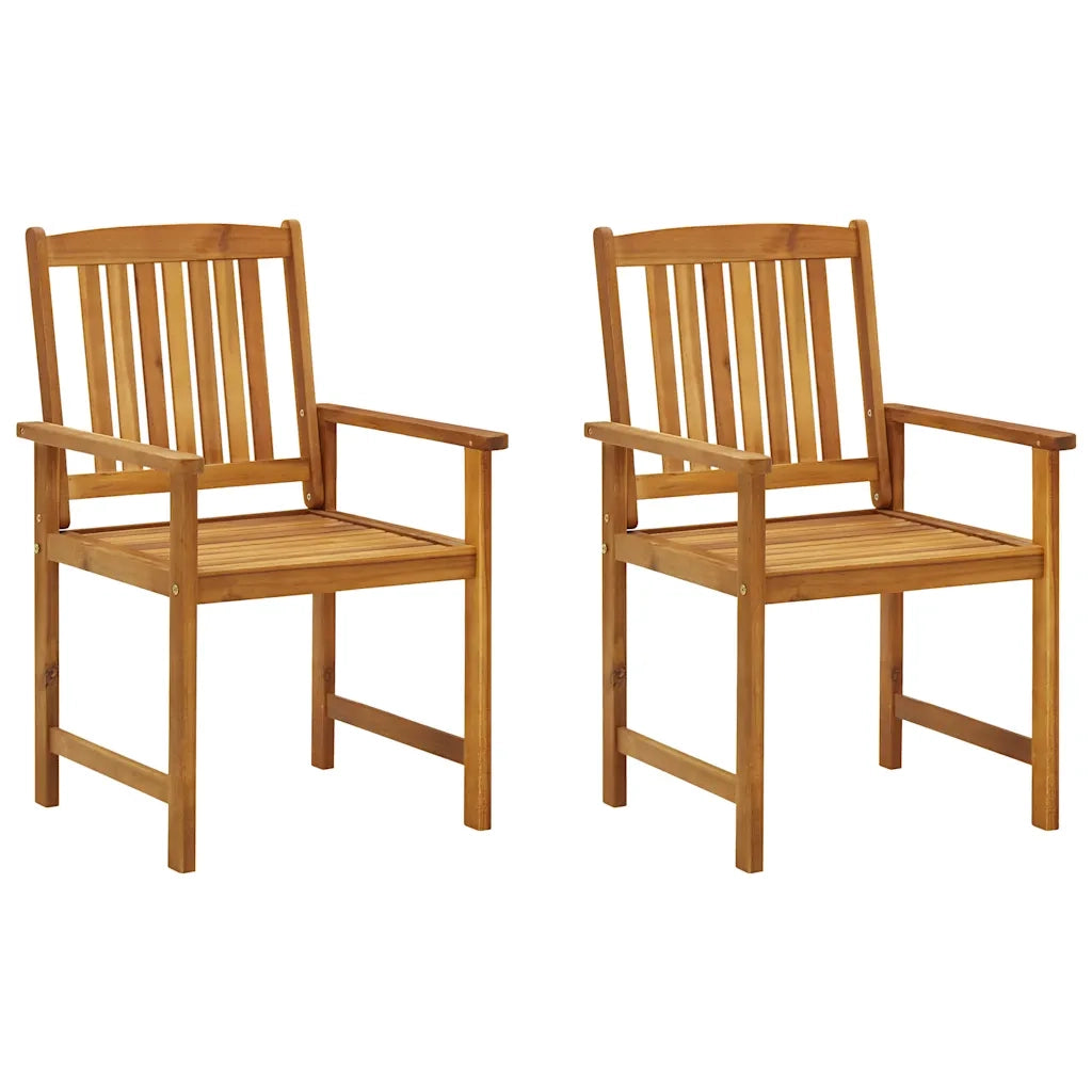 Sedie da Giardino con Cuscini 2 pz in Massello di Acacia cod mxl 75776