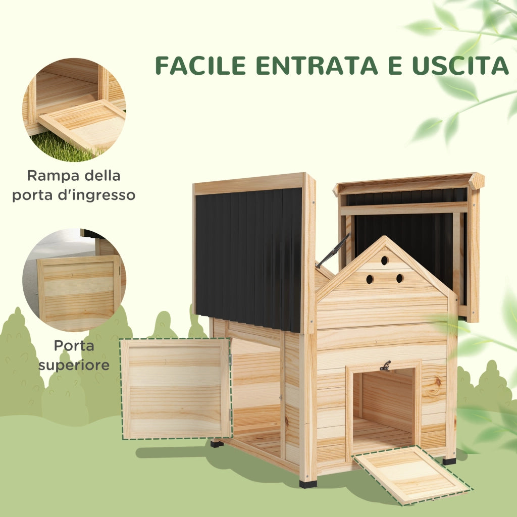 Casetta per Anatre da Giardino ¨C zephmum ¨C Legno 78x90x92 cm