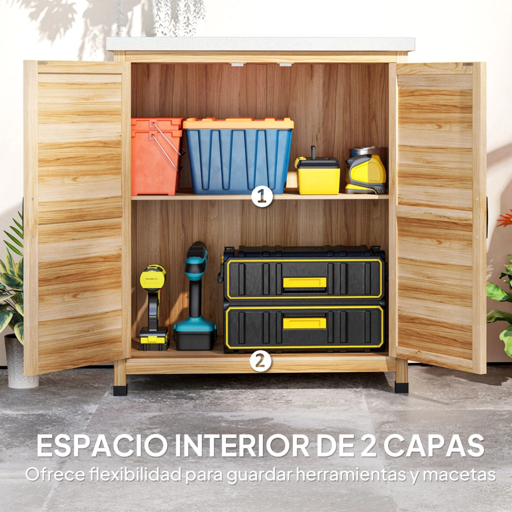 Caseta da Giardino in Legno con 2 Porte ¨C Minimal ¨C 79x43x92 cm