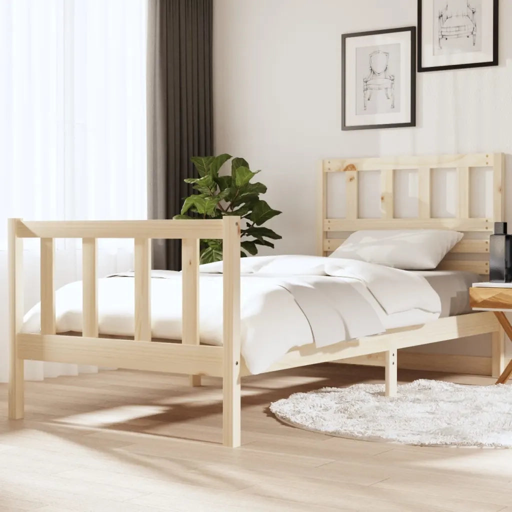 Giroletto-Struttura Letto 90x190 cm Single in Legno Massello 902180