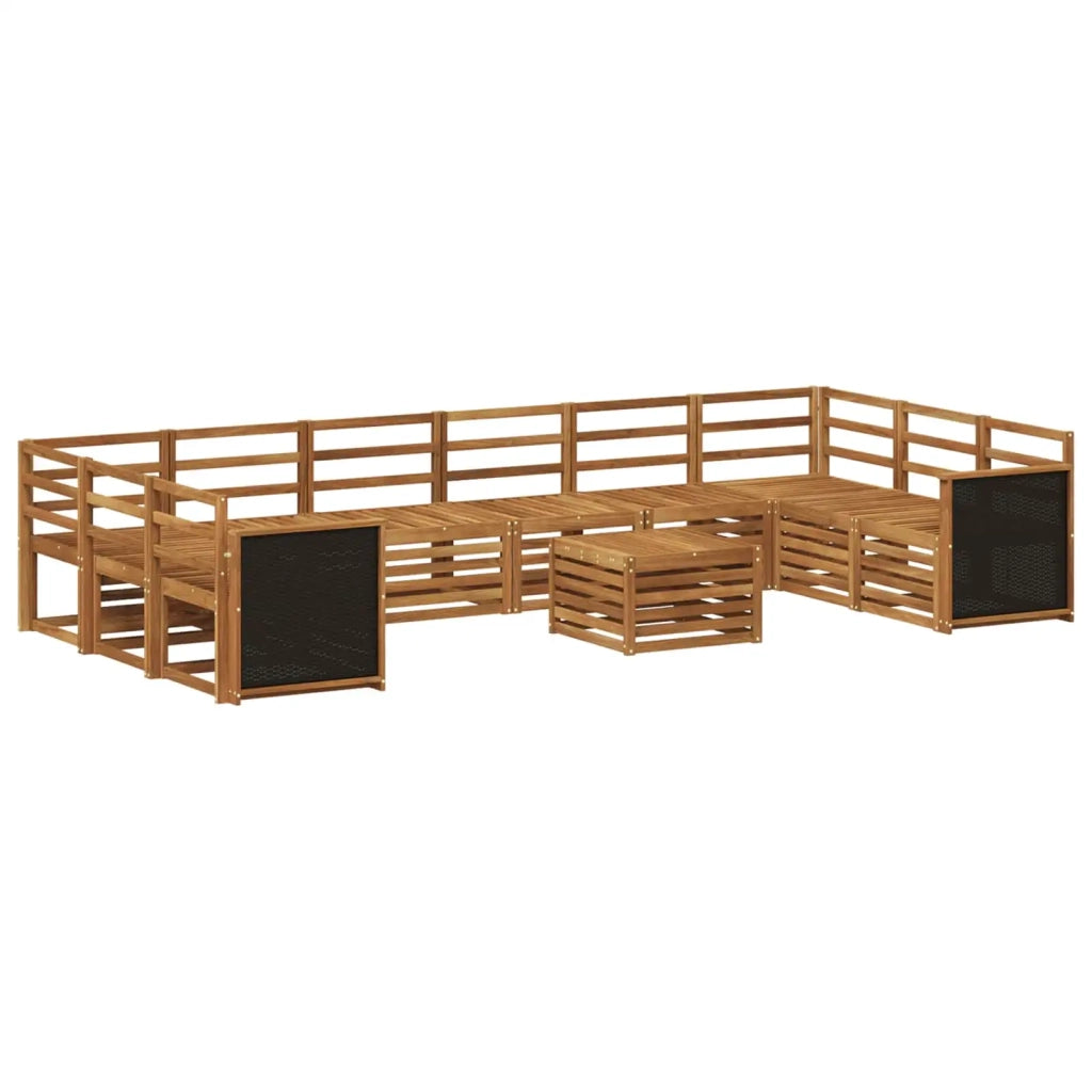 Set di divani da esterno 8 pz Naturale Legno di Acacia Massello 3384910