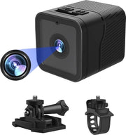 Mini-camera con WiFi per sport e sorveglianza, 1080p HD, impermeabile, rotazione 180°, per interni ed esterni