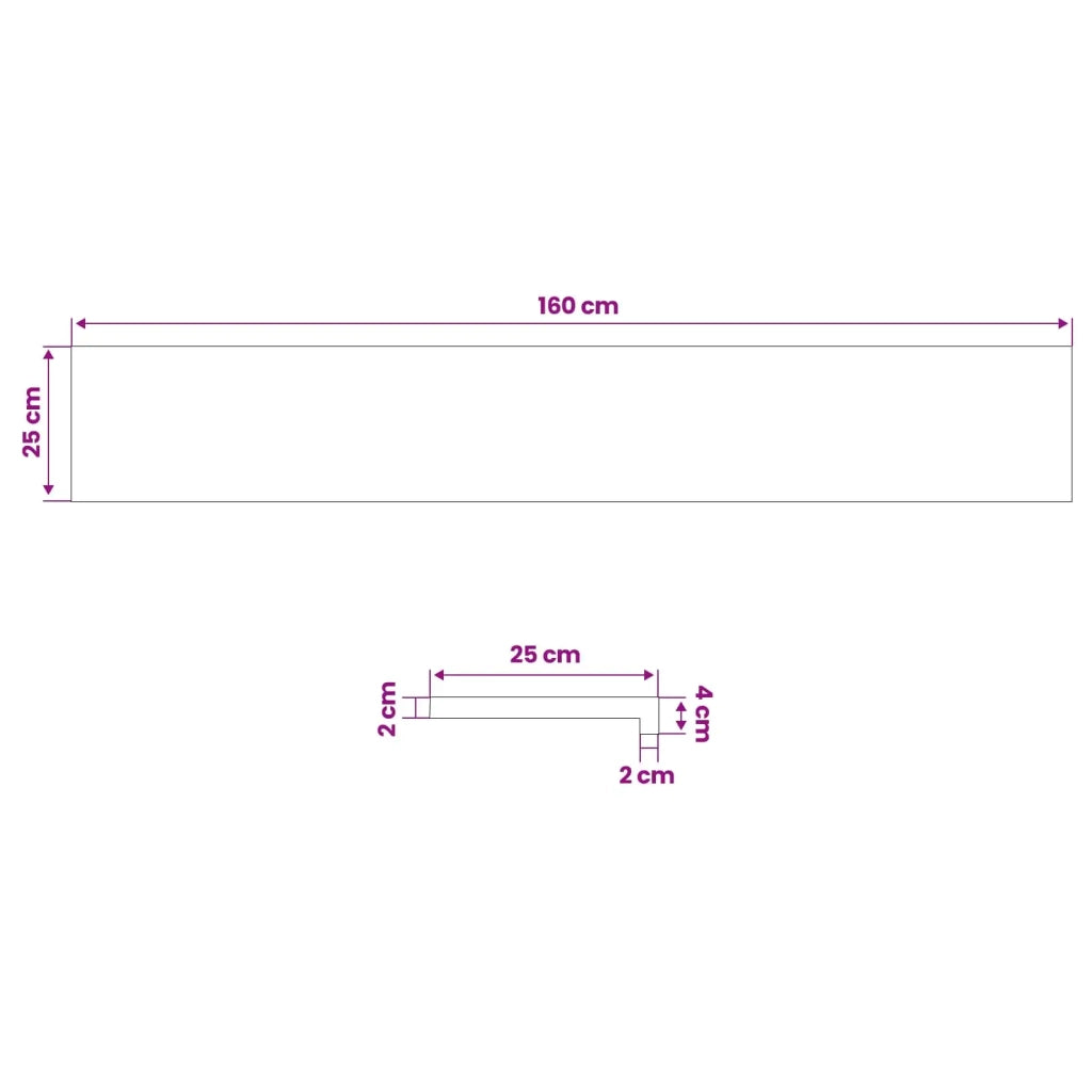 Soglie per finestre 2 pz Marrone 160 x 25 x 2 cm 42048270