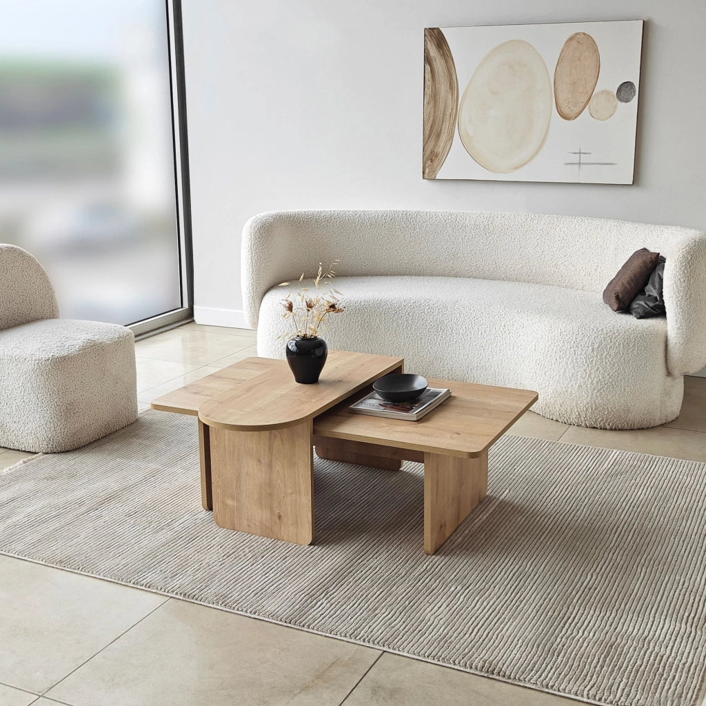 Set di tavolini in legno "Paris" 105 x 60 x 35 cm - Bronzo