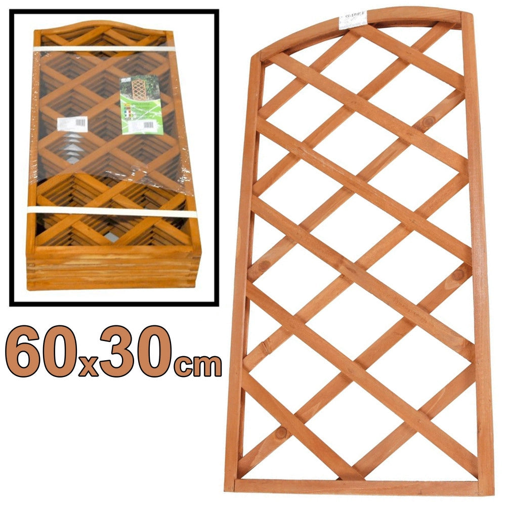 Trade Shop - Pannello Traliccio Recinzione In Legno Scuro 60 X 30 Cm Rampicanti Giardino -