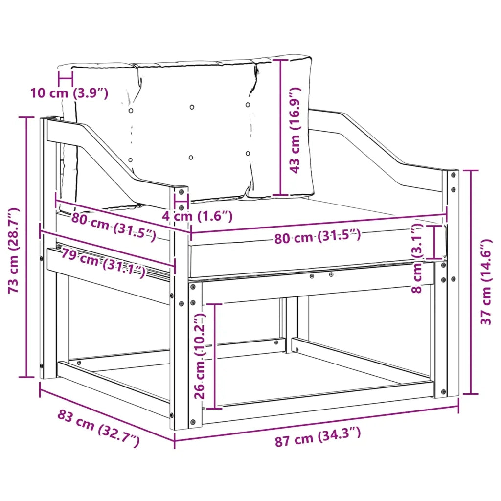 Divano centrale per esterno Poliestere Bianco CFW3805129