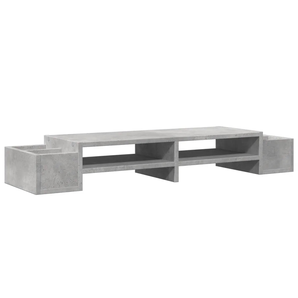 vidaXL Supporto Monitor con Cassetti Grigio 100x27x15 cm in Truciolato