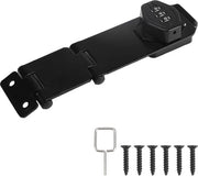 Slot di sicurezza 4 pollici con combinazione a 3 cifre, chiusura a chiave con leva in acciaio, chiusura a combinazione per porta, armadio esterno, giardino, nero