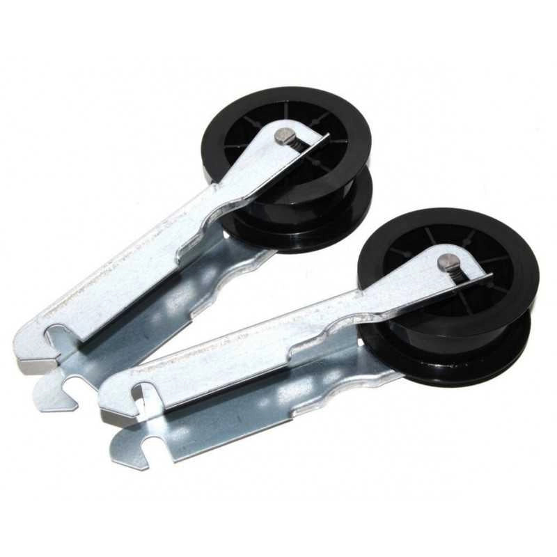 KIT 2PZ PULEGGIA TENDICINGHIA RUOTE LAVATRICE ASCIUGATRICE CANDY HOOVER 06017597 - Candy Hoover Iberna Zerowatt