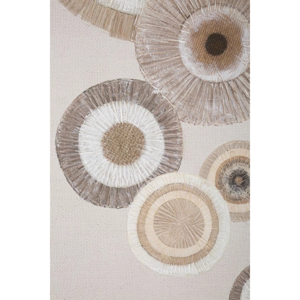 Stampa su Tela Cerchi 29, Marrone, Legno, 50x3,2x100 cm