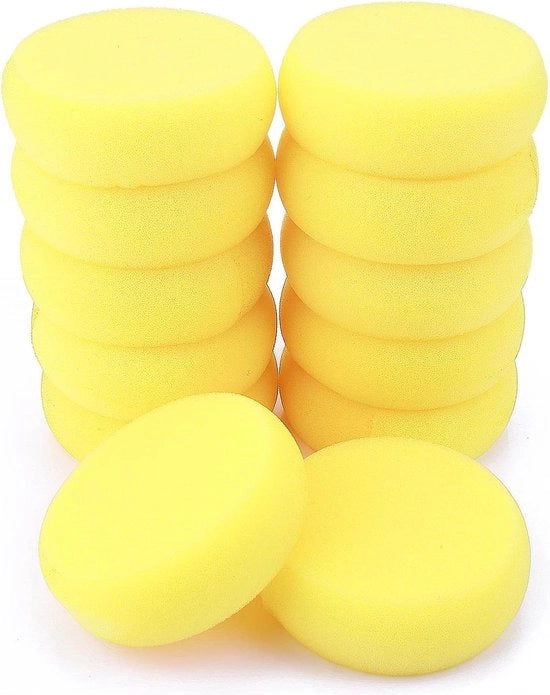 Spongi per pittura a olio gialle - 3 pollici - Spongi morbide per artisti - Spongi per acquerello - Spongi per ceramica e maiolica - Set da 12 pezzi