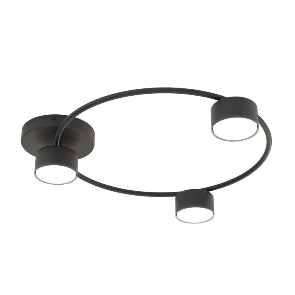 Lampada a sospensione Lucio in acciaio nero opaco