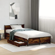 Giroletto con Cassetti Rovere Fumo 75x190 cm Legno Multistrato 3279974