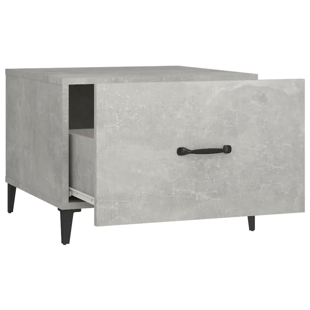 Tavolini Salotto Gambe in Metallo 2pz Grigio Cemento 50x50x40cm
