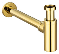 Sifone minimalista da 1' 1/4 per lavabo moderno, dorato