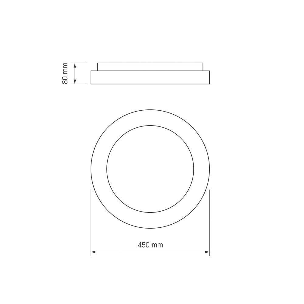 Plafoniera LED tonda bianca 72W 7500lm RGBW 45cm Videx