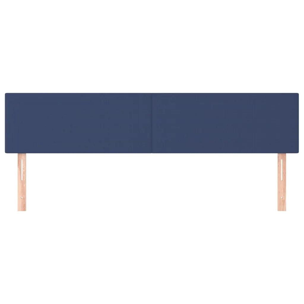 Testiera | Testata Blu 200x5x78/88 cm in Tessuto