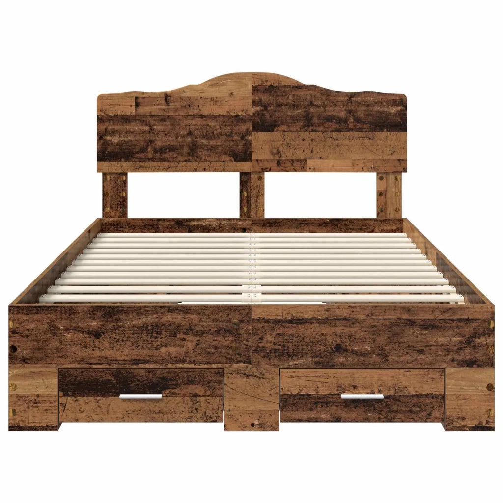 Struttura del letto con testiera Legno vecchio 120 x 190 cm 3413227