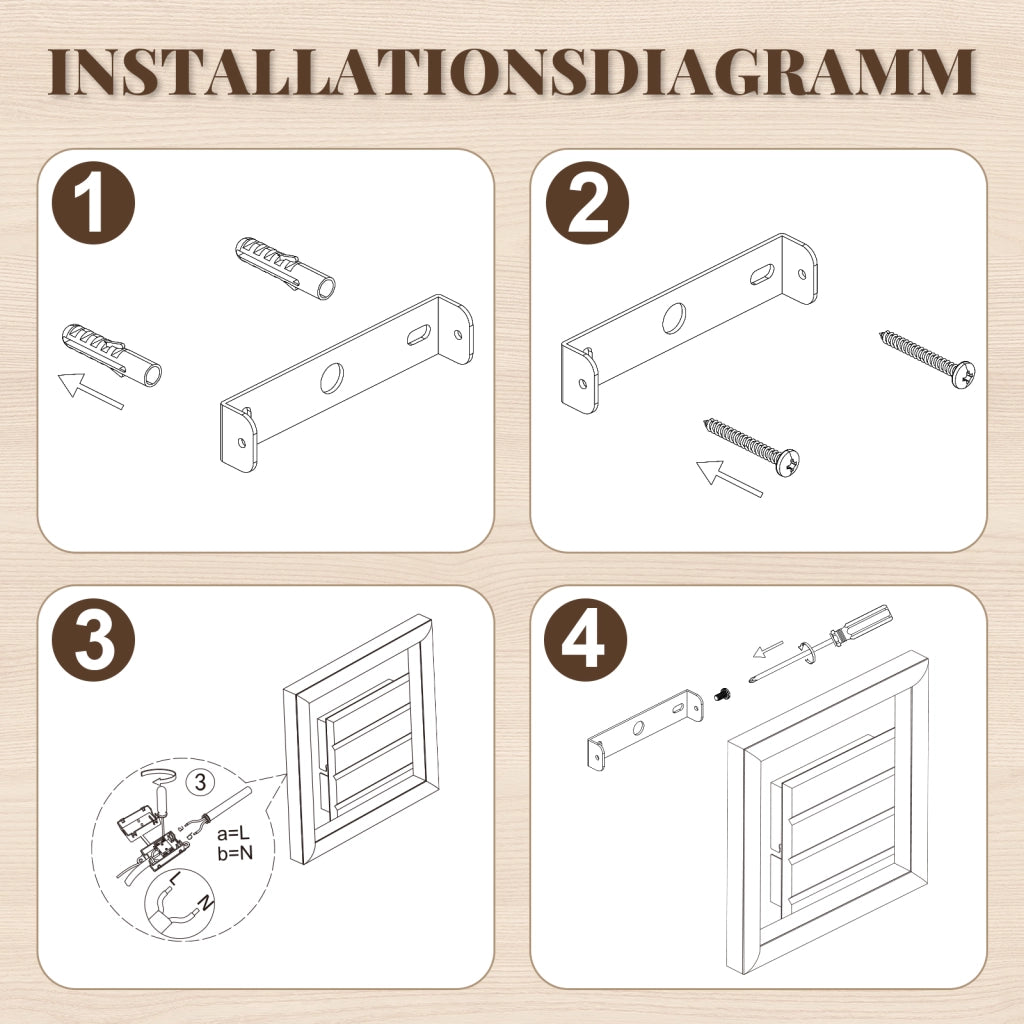 ZMH Lampada da Parete LED Interni 17cm Effetto Legno Moderna 7W 3000K Calda Indiretta per Soggiorno Camera Hotel