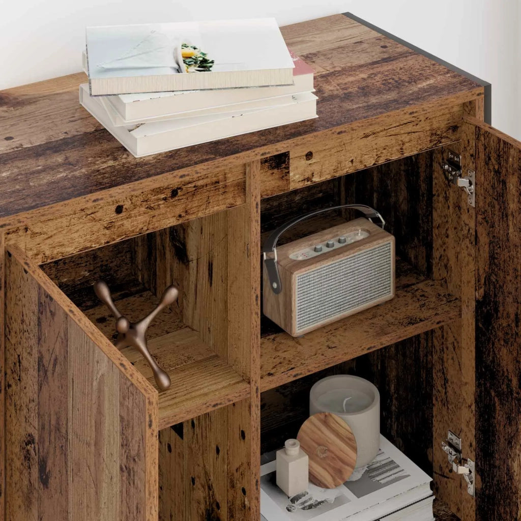 Mobile laterale Legno vecchio 79 x 36 x 75 cm Legno multistrato