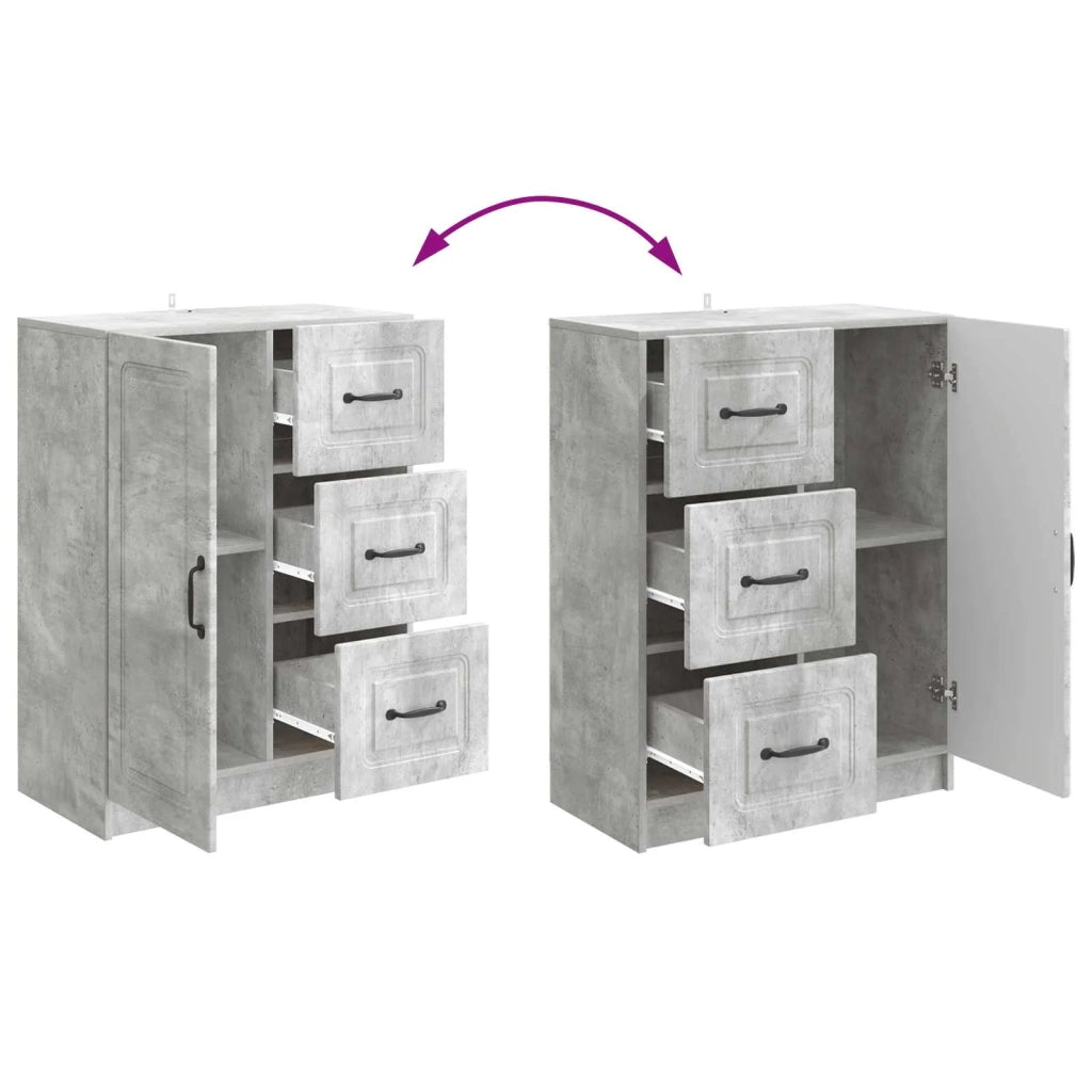 Credenza Grigio Cemento 66 x 34,5 x 87 cm Legno ingegnerizzato 895778