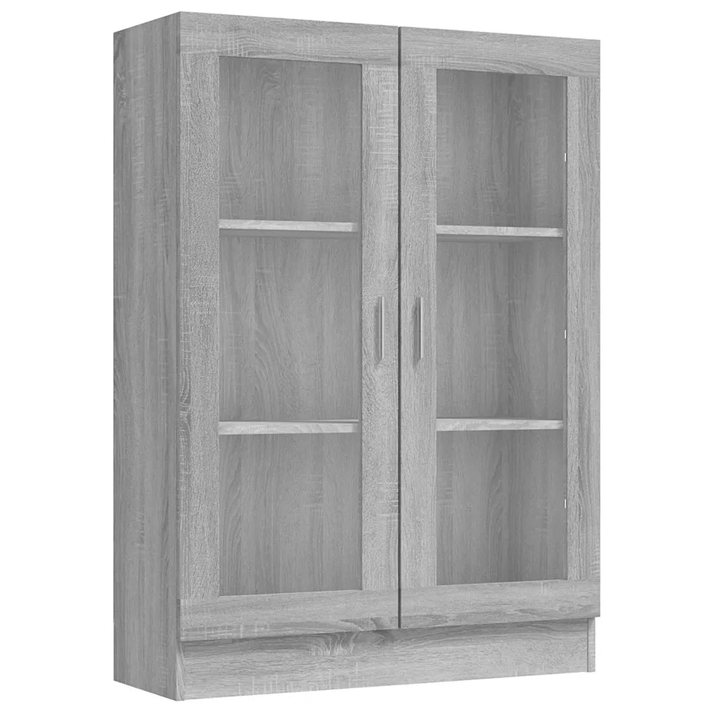 Mobile Vetrina Grigio Sonoma 82,5x30,5x115 cm Legno Multistrato CFW9293357