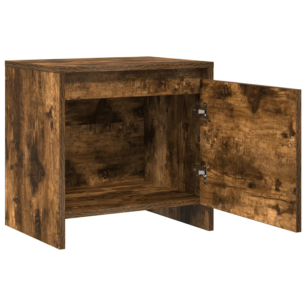 Comodino-Tavolino da notte Rovere Fumo 45x34x44,5 cm in Truciolato