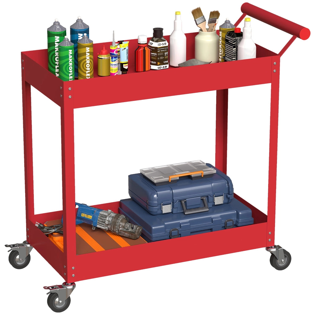 Carrello da lavoro ¨C Minimal ¨C 84.5x38x84 cm rosso