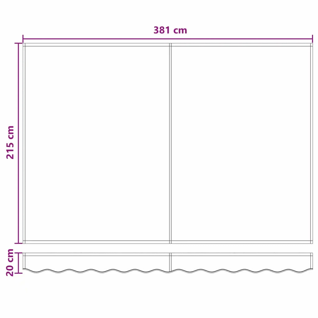 Tenda retrattile Tortora 4 x 2 m Tessuto 3425822