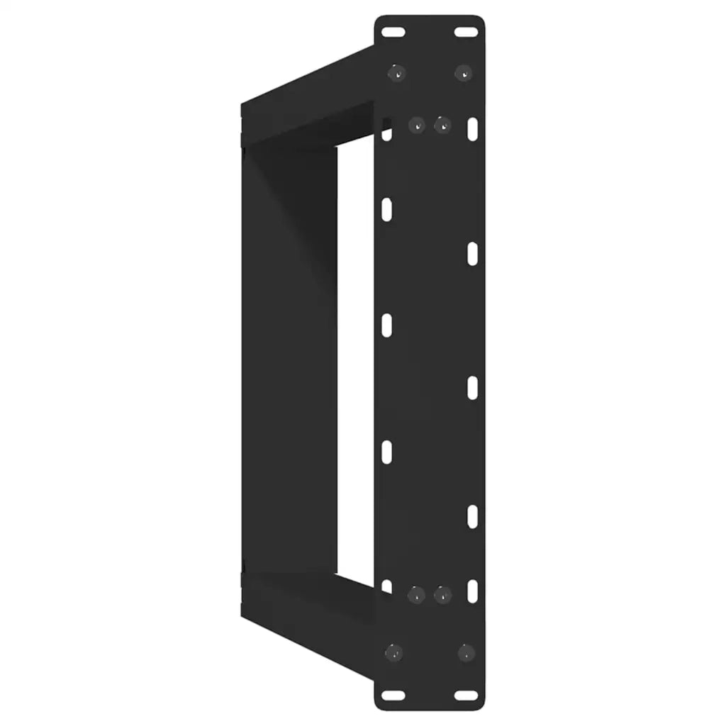 vidaXL Gambe per tavolo da pranzo a forma di U 2 pz nere 50x(72-73) cm in acciaio