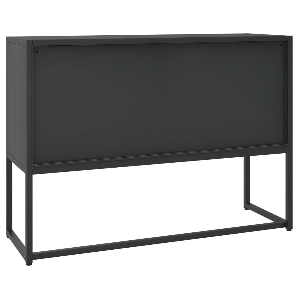 Credenza Nera 105x35x75 cm in Acciaio cod mxl 6591