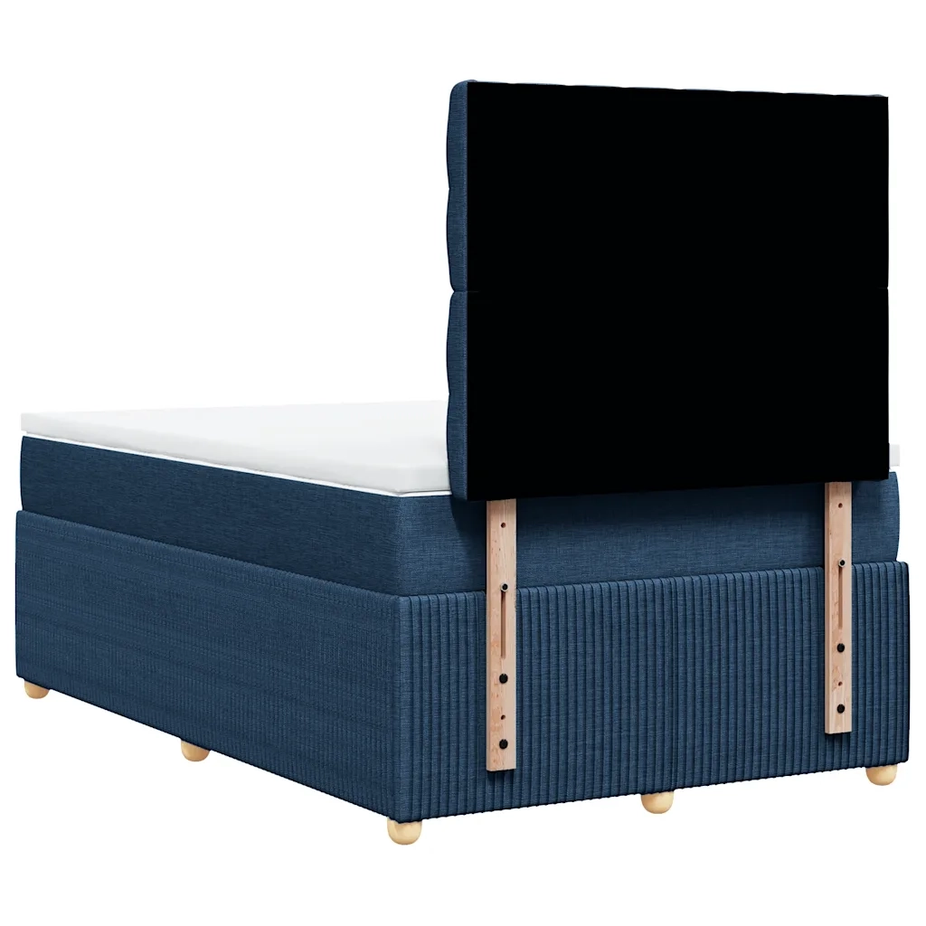 Giroletto a Molle con Materasso Blu 120x190 cm in Tessuto 3292008