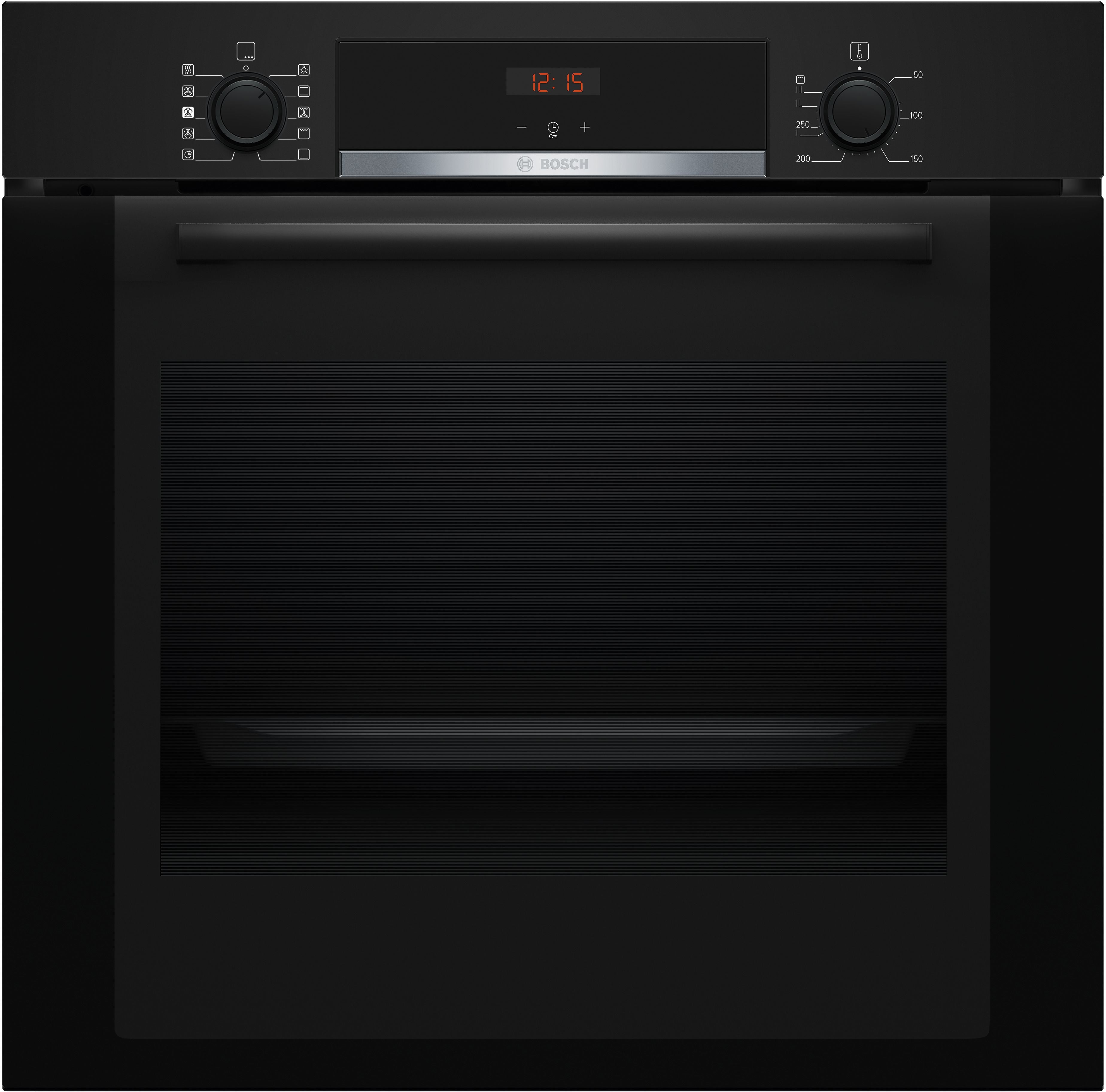 Bosch hqa334eb3 forno a60cm nero  ecoclean vapore manopole push - 4242005465484