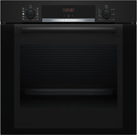 Bosch hqa334eb3 forno a60cm nero  ecoclean vapore manopole push - 4242005465484