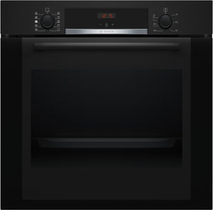 Bosch hqa334eb3 forno a60cm nero  ecoclean vapore manopole push - 4242005465484