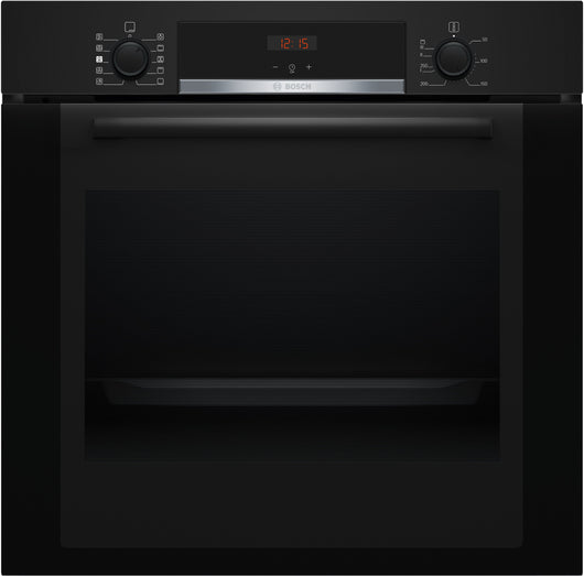 Bosch hqa334eb3 forno a60cm nero  ecoclean vapore manopole push - 4242005465484