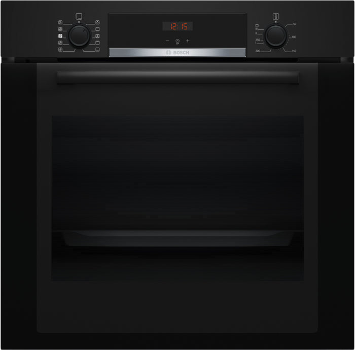 Bosch hqa334eb3 forno a60cm nero  ecoclean vapore manopole push - 4242005465484