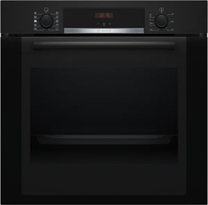 Bosch hqa334eb3 forno a60cm nero  ecoclean vapore manopole push - 4242005465484