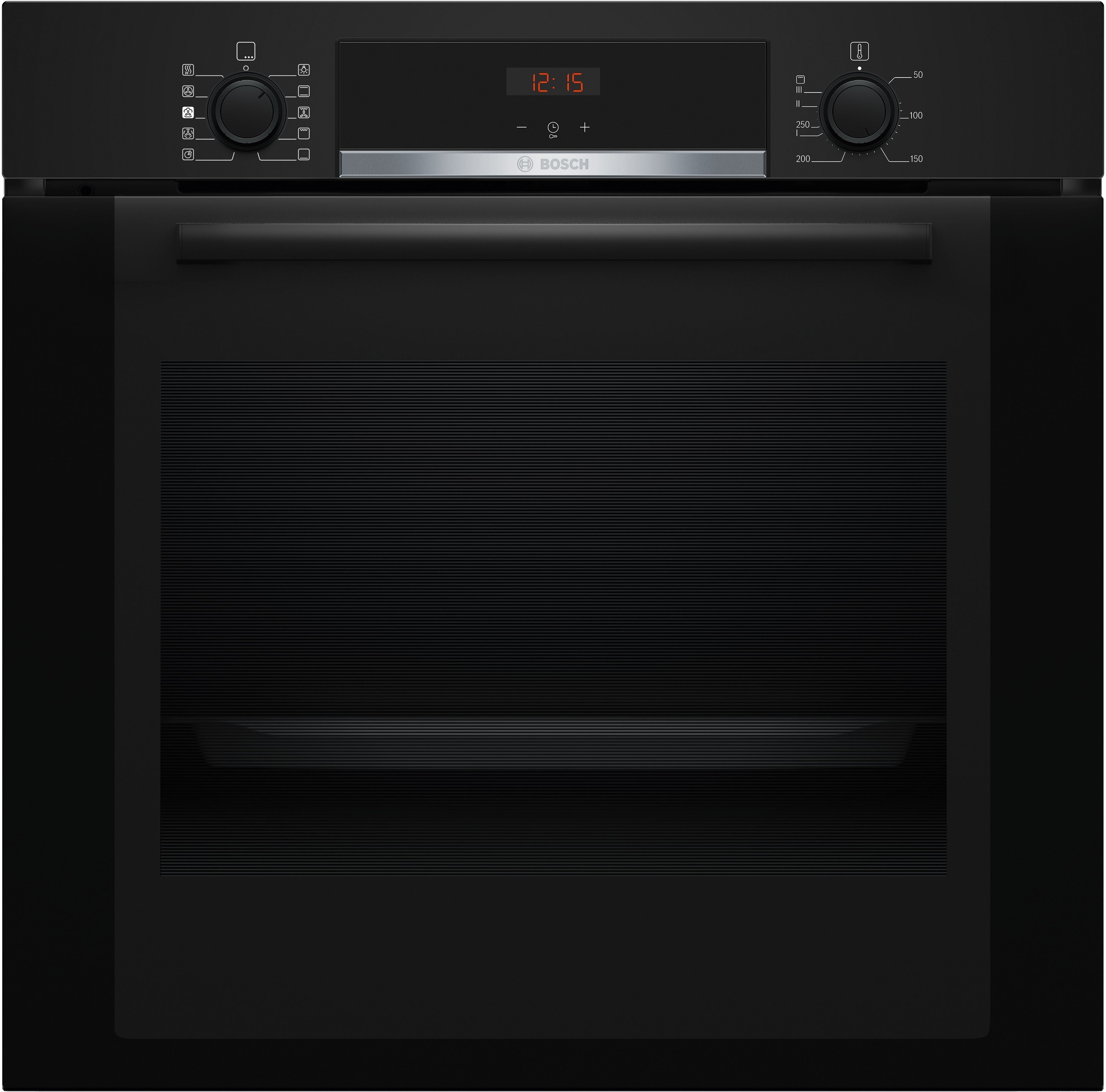 Bosch hqa334eb3 forno a60cm nero  ecoclean vapore manopole push - 4242005465484