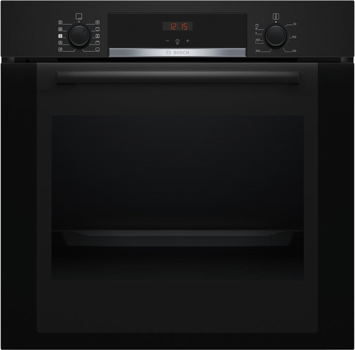 Bosch hqa334eb3 forno a60cm nero  ecoclean vapore manopole push - 4242005465484