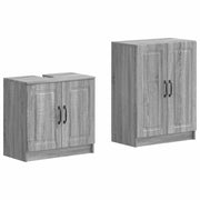 Set di Armadi da Bagno da 2 Pezzi UTRECHT Sonoma grigio 3417654
