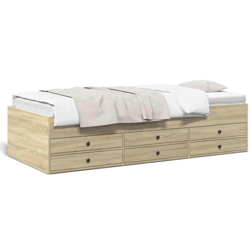 Divano Letto con Cassetti senza Materasso 100x200 cm 3280869
