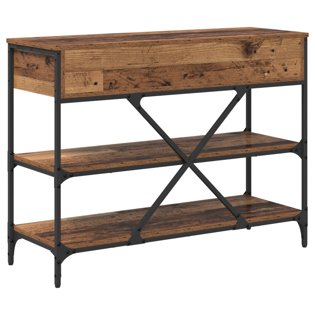 Tavolo Consolle Legno Vecchio 100x34.5x75 cm Legno Ingegnerizzato