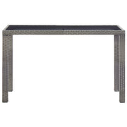 Tavolo da Giardino | Tavolino da esterno Antracite 123x60x74 cm in Polyrattan