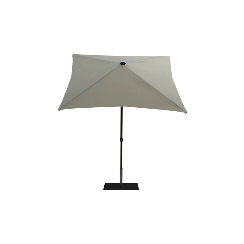 Ombrellone a palo centrale Trend Wood R300x200 cm Made in Italy - Ecru